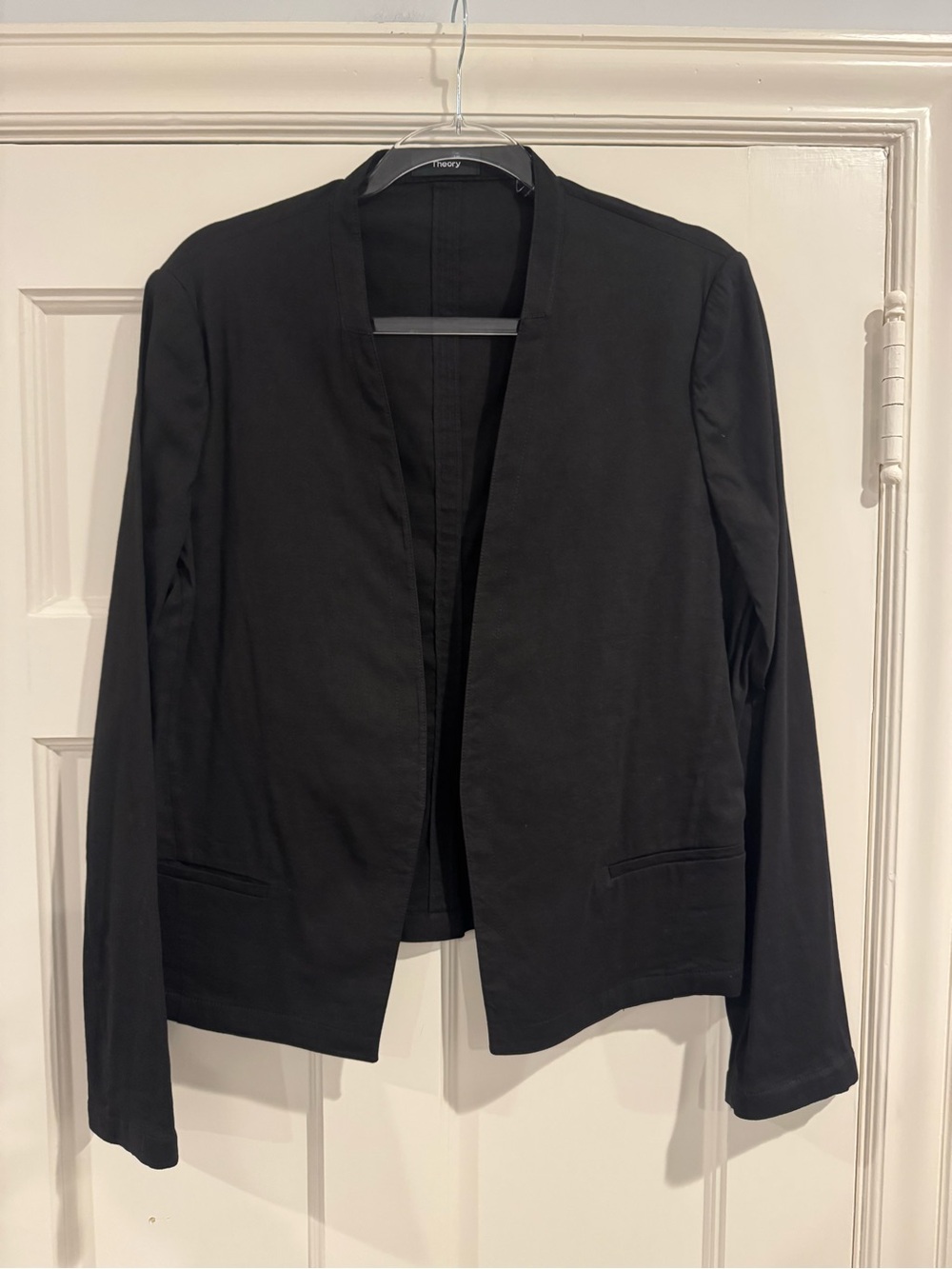 Theory Women's Black Open-Front Blazer